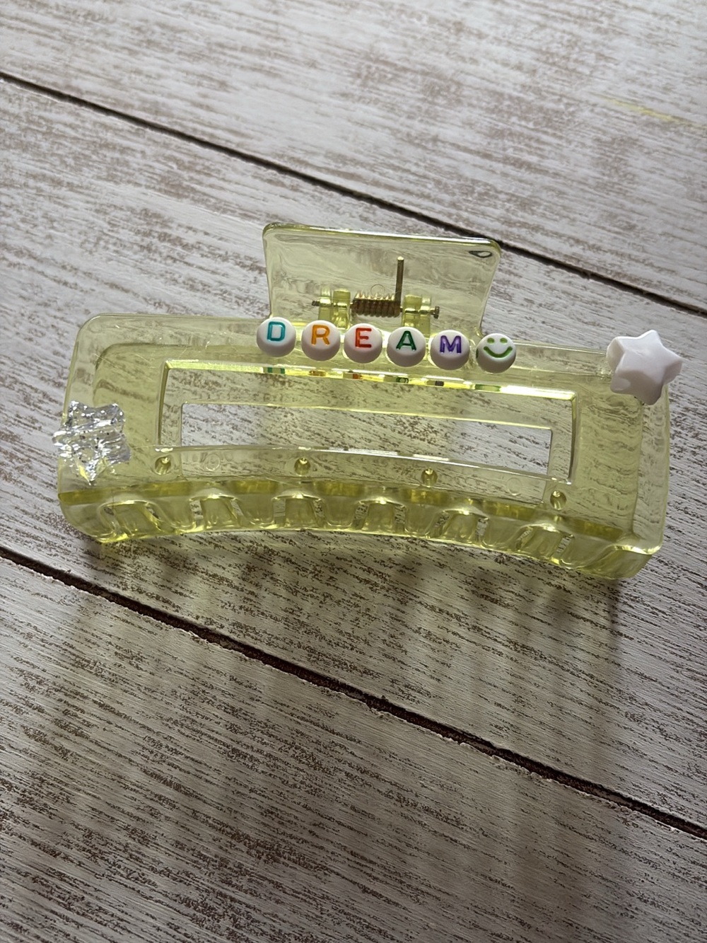 Light green  'DREAM' Decorative Hair Clip